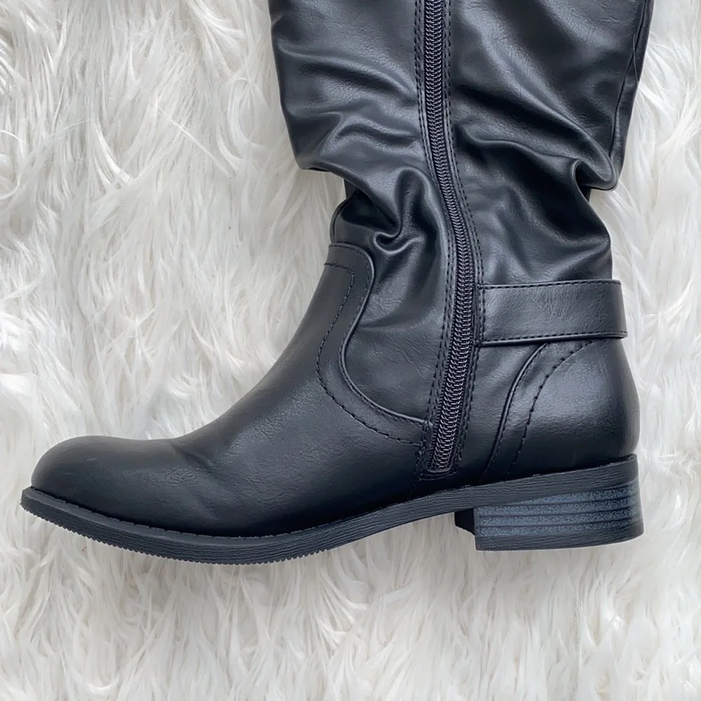 White Mountain | Faux Leather Black Boots